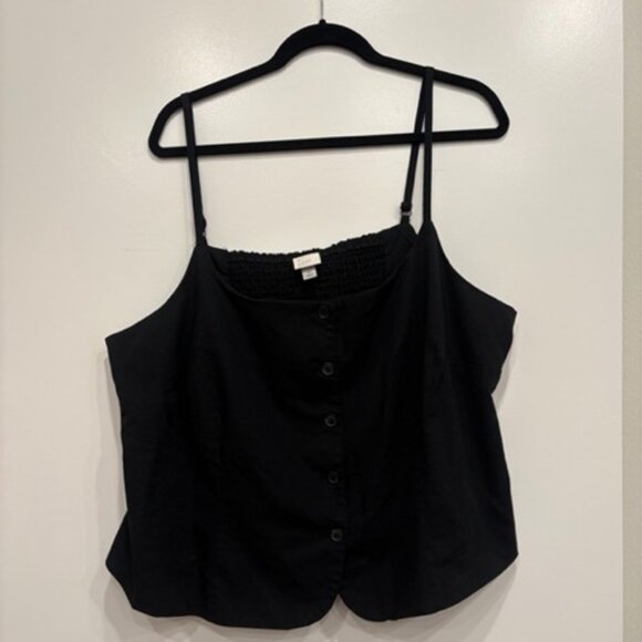 Square Neck Cami Vest - A New Day Black - 2X - Picture 2 of 6